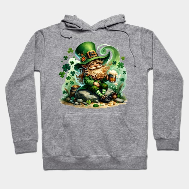 St Patricks Day Leprechaun Hoodie by Chromatic Fusion Studio